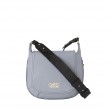 Crossbody bag "NEW FRENCHY" in grained leather, grey lavender color, with a shoulder strap