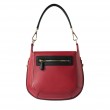 FRENCHY, sac double porté en cuir lisse, coloris rouge, vue de dos