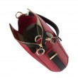 Crossbody bag NEW FRENCHY in smooth leather, red color - open