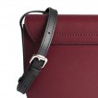 Smooth leather shoulder bag bordeaux color - detail