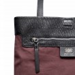 Woven soft lamb leather shopper, big size, black color - view on zipper pocket and lining