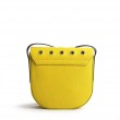 Small shoulder bag DINA ROCK in grained leather, lemon color - back view
