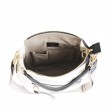 FRENCHY, sac double porté en cuir foulonné, grand modèle, coloris blanc - ouvert