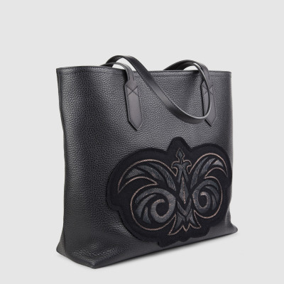 "ANNIE'S" leather tote with...