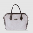 Handbag "JOUR" in nubuck and calf, vintage pink color - front view