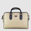 JET LAG, 48h leather handbag for woman or man in beige color - front view
