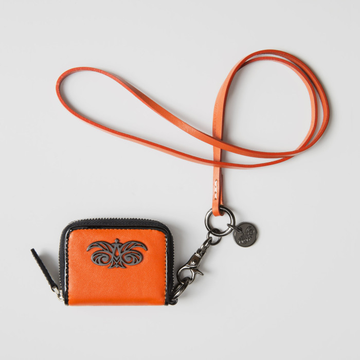 Mini portefeuille zippé MINUS avec un lien en cuir