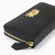 VENICE, portefeuille continental zippé en cuir foulonné, coloris noir - detail