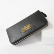 VENICE, grained calfskin continental wallet, black color - side view
