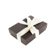 Porte-cartes zippé en cuir grainé "LOUIS", coloris noir, unisex - boite cadeau