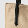 ”SUZANNE” - M, soft deerskin leather, beige colour - handmade stitching