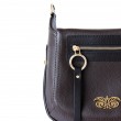 FRENCHY, Crossbody bag in grained leather, brown color - details