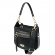 FRENCHY, crossbody leather and nubuck, black color - side view