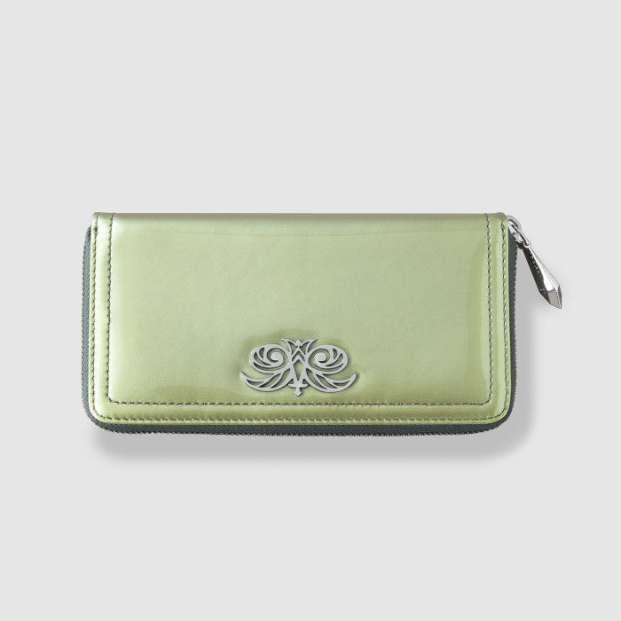Continental wallet "KYOTO" in "magic green" leather