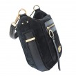 FRENCHY, sac double-porté en nubuck et cuir, coloris noir - vue sur le côté