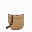 Small crossbody "DINA ROCK" in grained leather, off-white colour - back