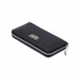 Continental wallet KYOTO in black grained leather - side view