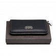 Continental wallet KYOTO in black grained leather - on a gift box