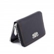 Zip around wallet NEW YORK in black grained leather - metal zipper pull