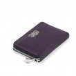 Zip around wallet NEW YORK in grained leather purple color - side view