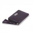 Zip around wallet NEW YORK in grained calfskin purple color and tassel - side view