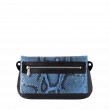 AVA Baby, small handbag in calf and python, royal blue color - back