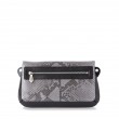 AVA Baby, small handbag in calf and python, grey color - back