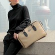 48h leather handbag for woman or man in beige color - on model