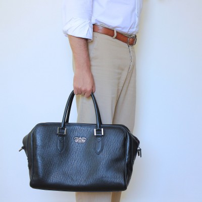 48H leather handbag "JET...