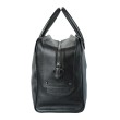 48h leather handbag for woman or man in black color - zip view