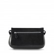 Small handbag "AVA Baby FLOWER" in black suede embroidered with silver cannetille - back