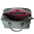 48h handbag for men in grained calf leather black color - open