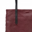 Soft lamb leather shopper "SUZANNE", medium size, burgundy color - details