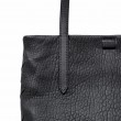 Soft lamb leather shopper "SUZANNE", medium size, black color - details