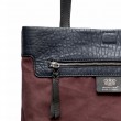 Soft lamb leather shopper "SUZANNE", big size, navy blue color - inside pocket details