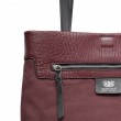 Soft lamb leather shopper "SUZANNE", big size, burgundy color - zoom on details