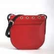 Small shoulder bag DINA ROCK in smooth leather, red color - back view
